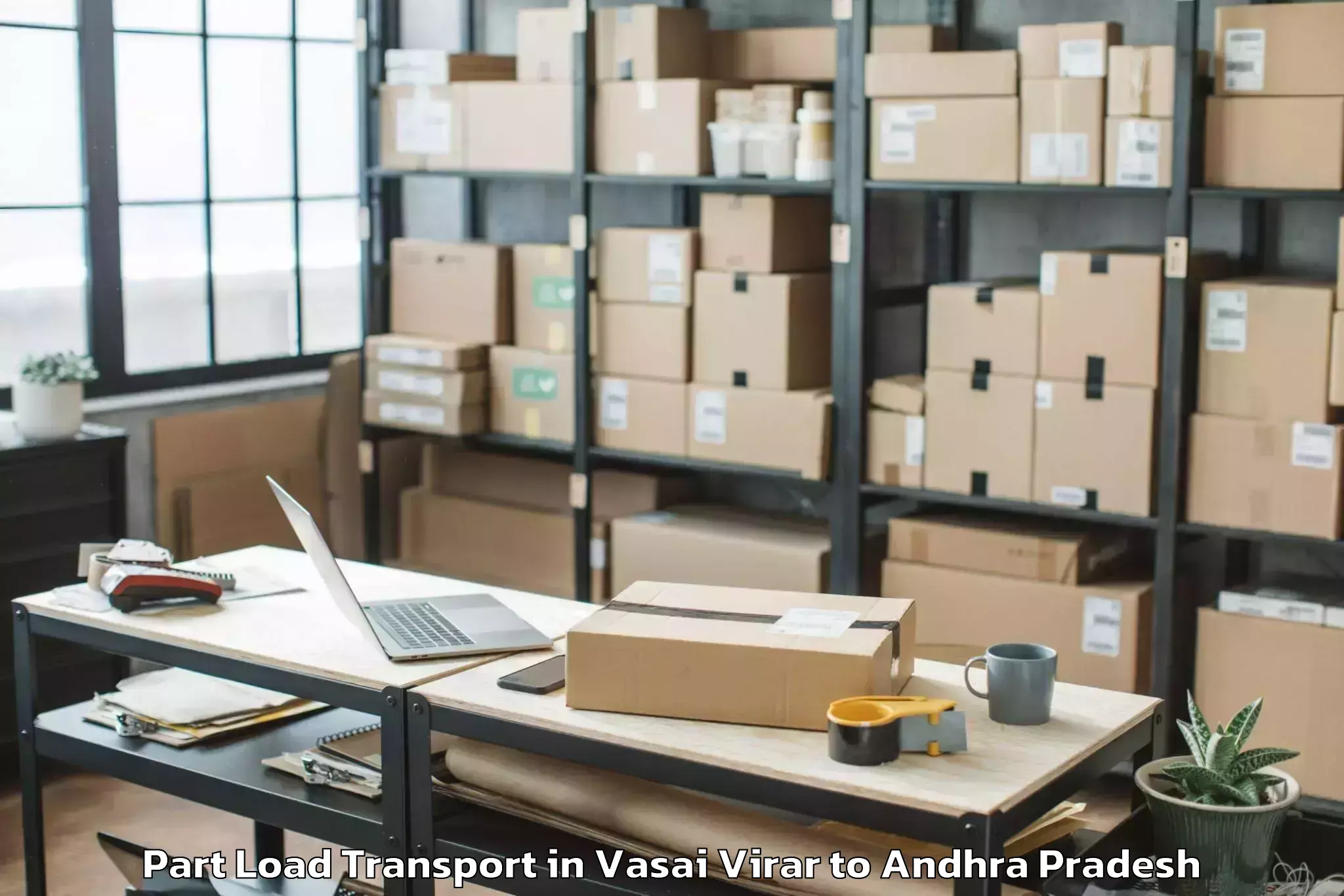 Book Vasai Virar to Nellimarla Part Load Transport Online